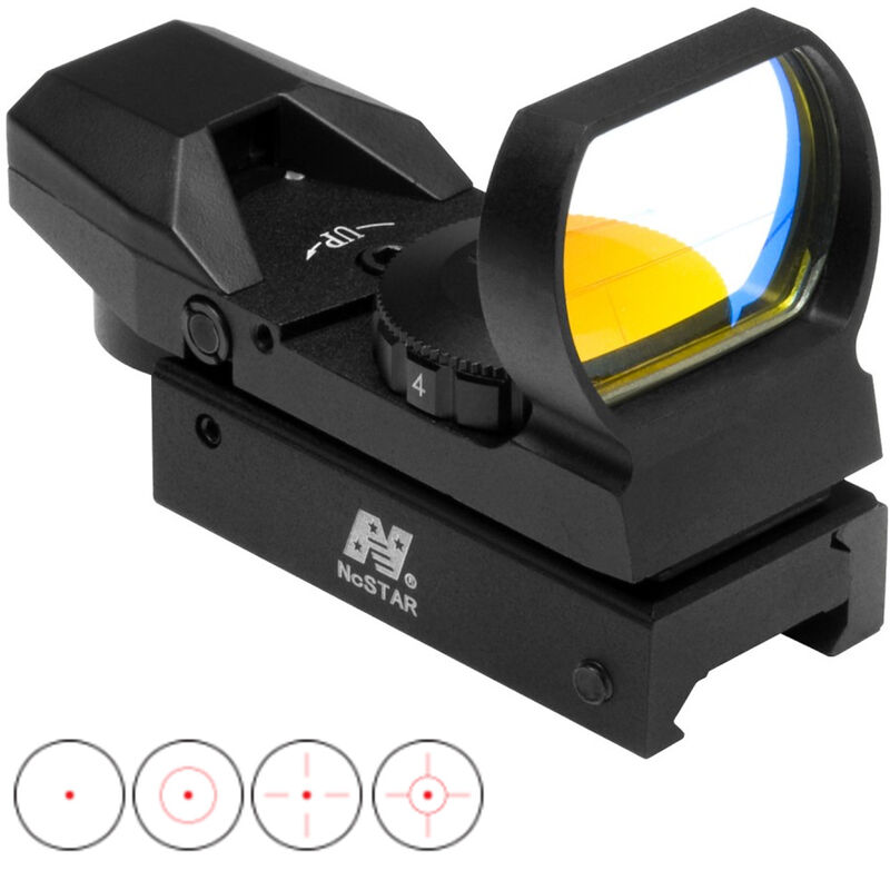 NcSTAR D4B Red Dot Reflex Sight /4 Different Reticles/Weaver Base/Black