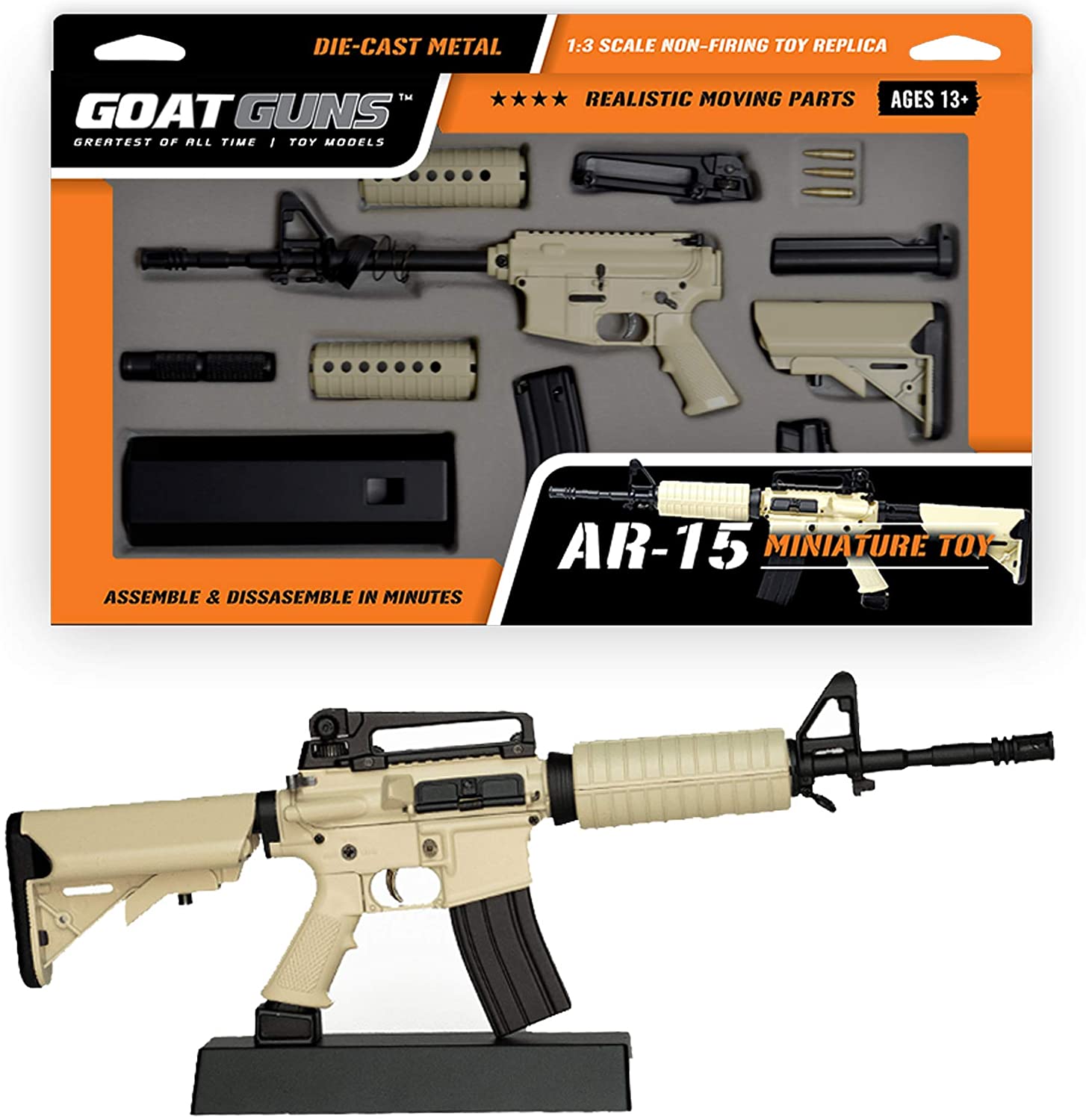 Source AR 18 goat gun alloy gen 5 model Ar15 replica 14 3D Metal goat toy  guns model on m.