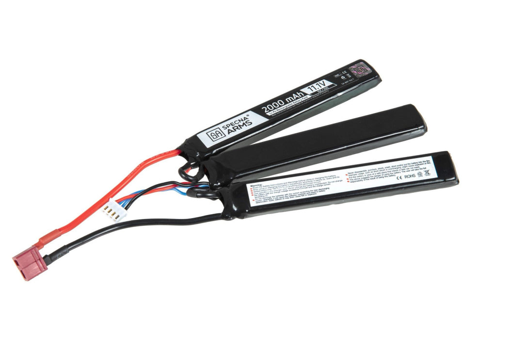 Specna Arms LiPo 11.1V 2000mAh 15/30C Battery - Butterfly Configuration - T-Connect (Deans)