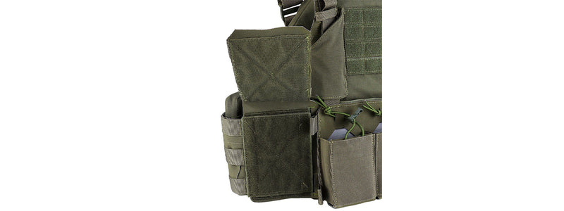 Plate Carrier with Magazine Hunting Vest Front and Airsoft Gear Back Bag