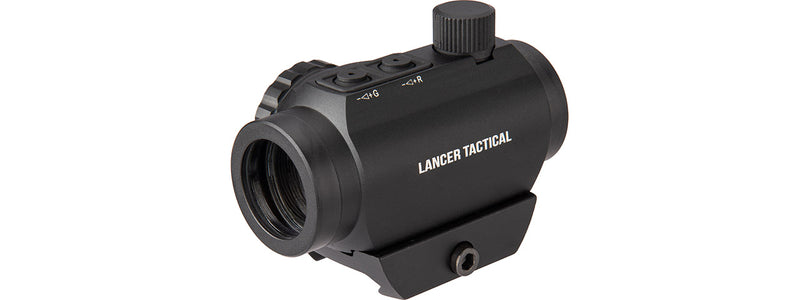 Lancer Tactical 1x22mm Red Dot Reflex Sight with Lower 1/3 Co-witness Mount w/ 2 Mounts