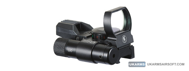Lancer Tactical 4-Reticle Red/Green Dot Reflect Sight with Green Laser