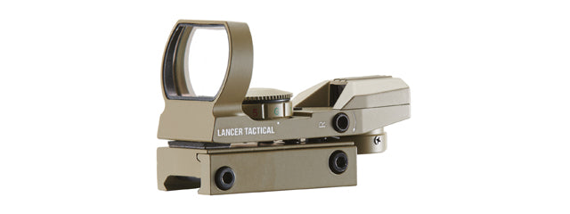 Lancer Tactical Red & Green Dot Panorama Reflex Sight - 4 Reticles