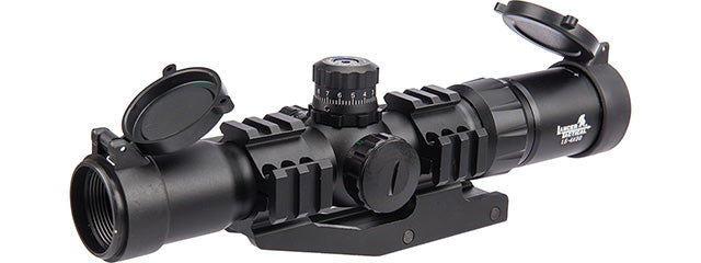 Lancer Tactical 1.5 - 4x Illuminated MIL Dot Rifle Scope