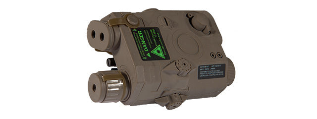 Lancer PEQ-15 LA-5 Battery Case and Green Laser