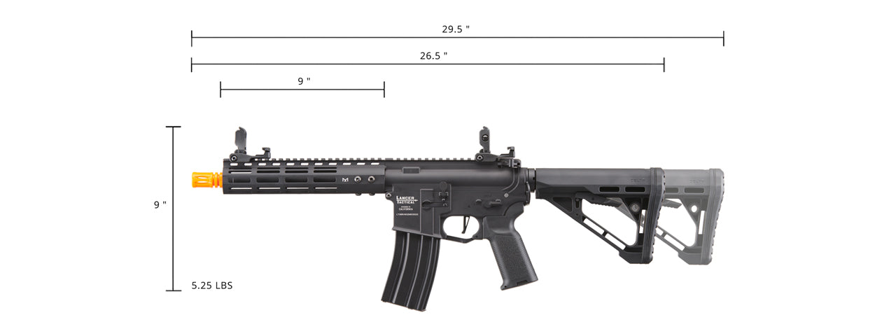 Lancer Tactical Archon 9" M-LOK Proline Series M4 Airsoft Rifle w/ Delta Stock