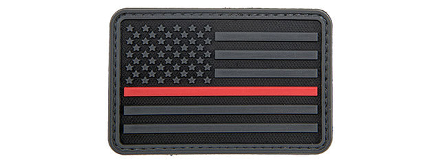 3D US Flag Forward PVC Patch w/ Red Stripe