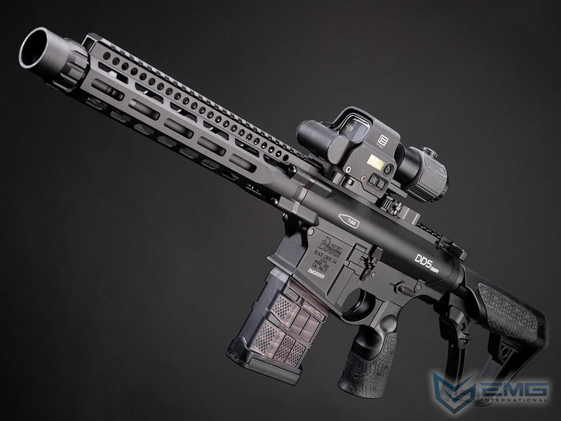 EMG x Daniel Defense DD5 Airsoft AEG Rifle - CYMA w/ Platinum Gearbox & Kestrel V2 MOSFET (Color: Black / V3)