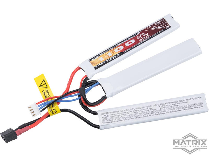 Matrix High Performance 11.1V 1100mah 20C Tri-Cell Deans T-Plug LiPo Battery
