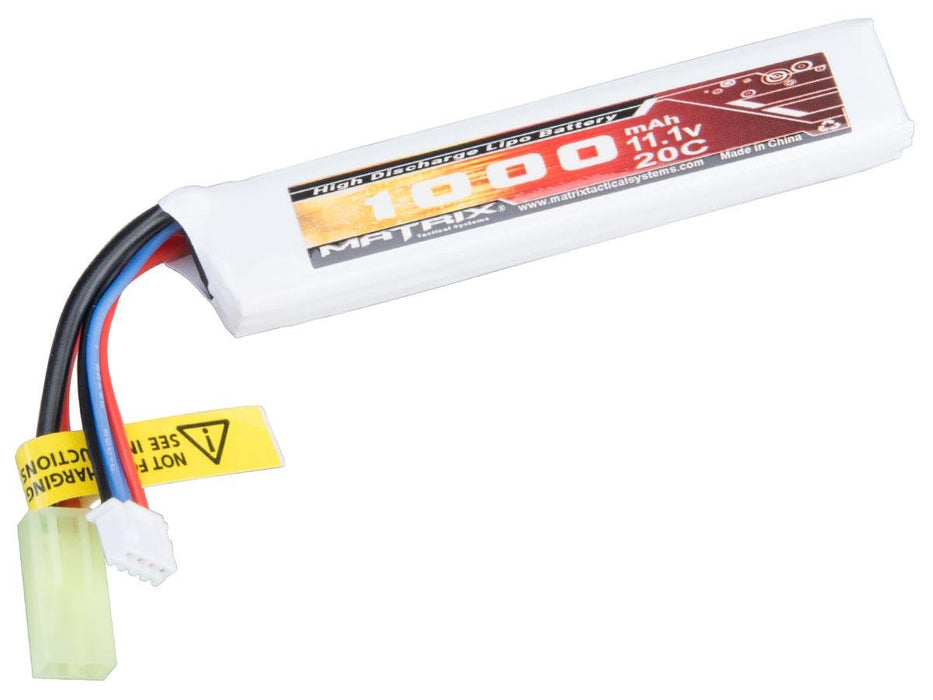 Matrix High Performance 11.1V LiPo Stick Battery Model: 1000mAh - 20C / Small Tamiya