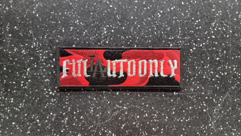 Fabric Full Auto Only - Red/Black camo