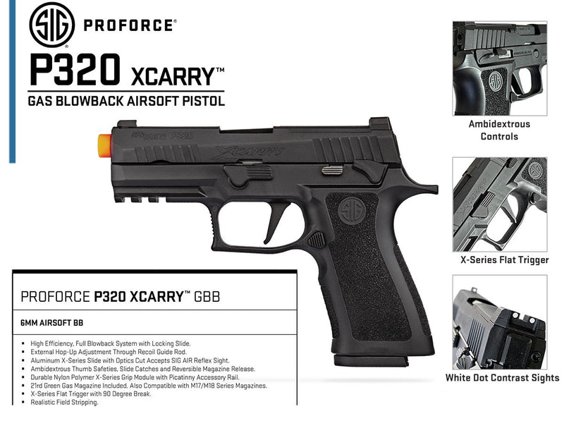 SIG Sauer ProForce P320 XCARRY Airsoft GBB Pistol