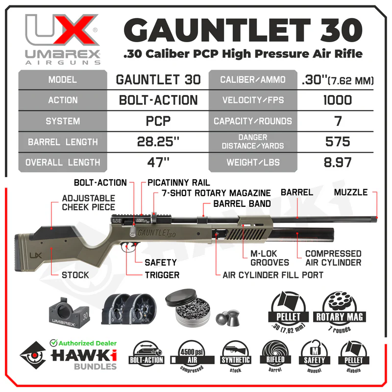 Umarex Gauntlet 2 .30 Pellet PCP High Pressure Airgun