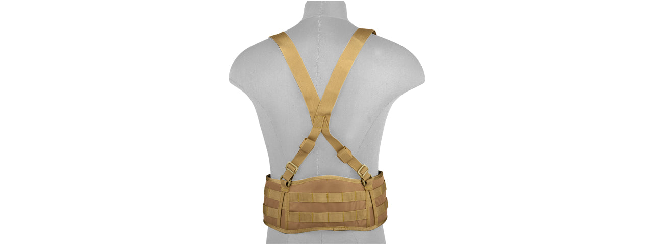 Lancer Tactical MOLLE Battle Belt W/ Suspenders