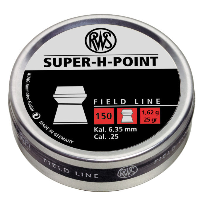RWS Super H Point .25 Airgun Pellets - 150ct