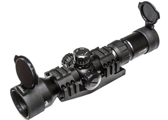 Lancer Tactical 1.5-5x 40 Illuminated Mil-Dot Rifle Scope