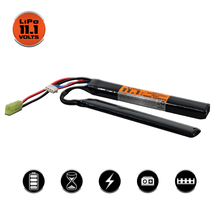 Valken 11.1 LiPo Split 1200mAh 30C Battery (Mini Tamiya)