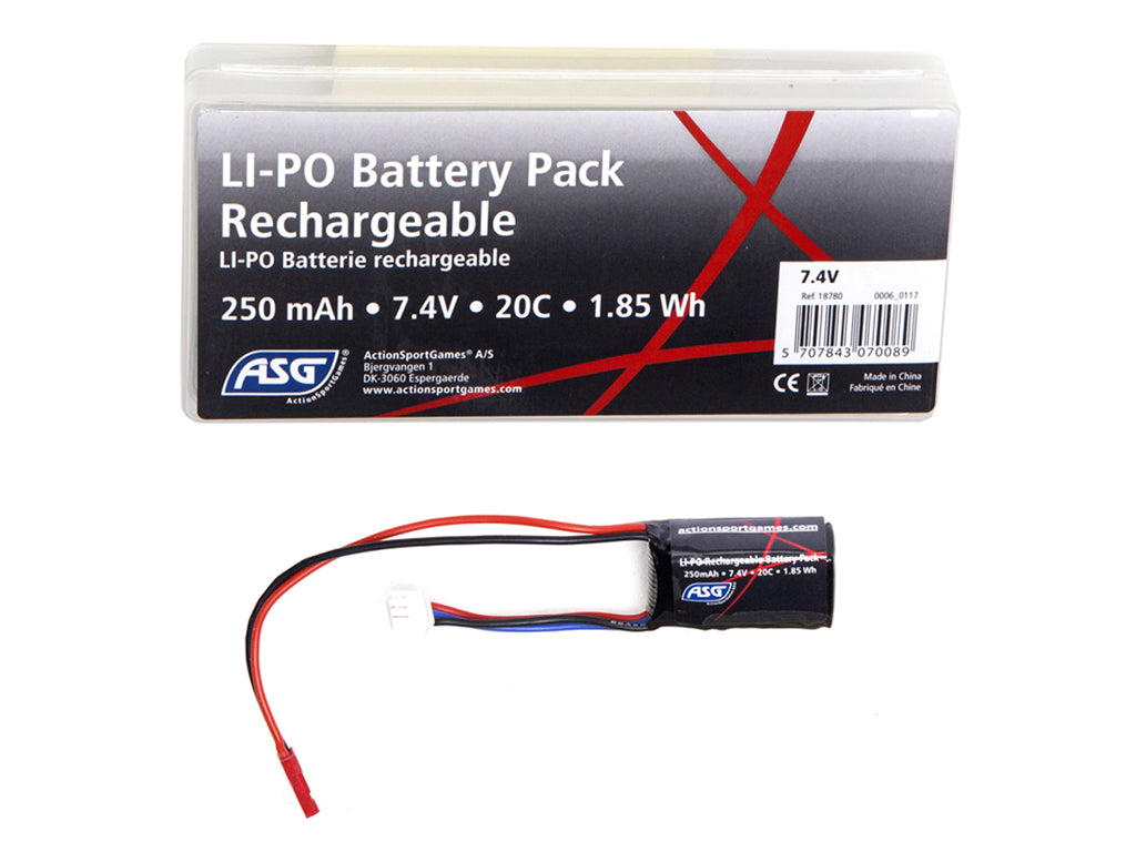 ASG 7.4V 250 mAh 20C LiPo Battery