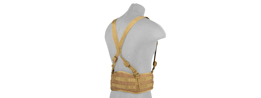 Lancer Tactical MOLLE Battle Belt W/ Suspenders