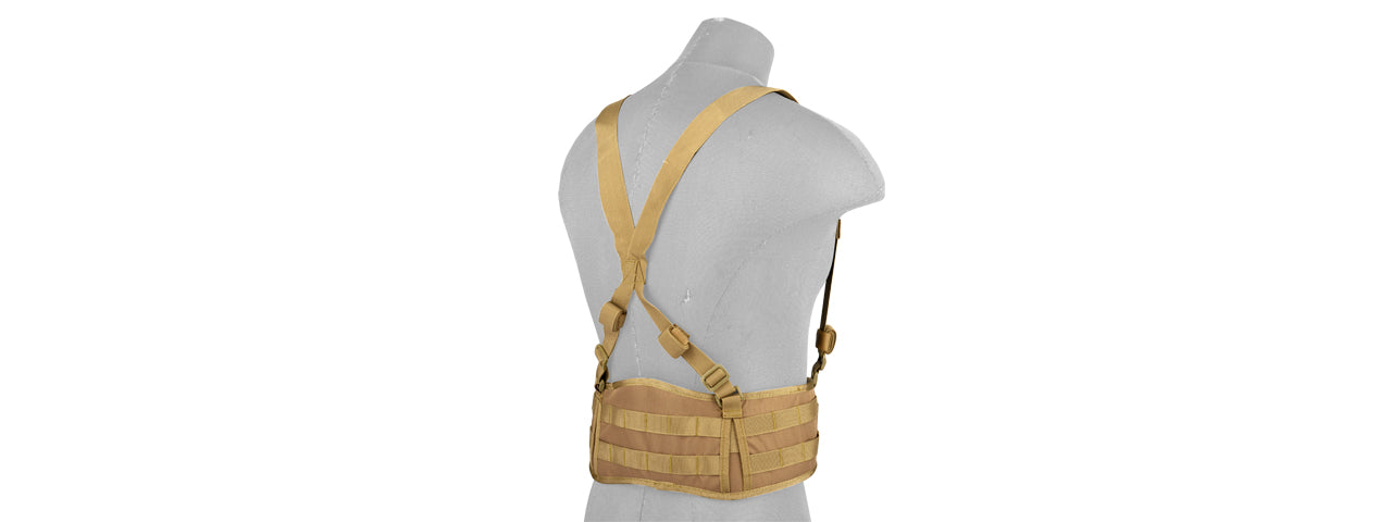 Lancer Tactical MOLLE Battle Belt W/ Suspenders