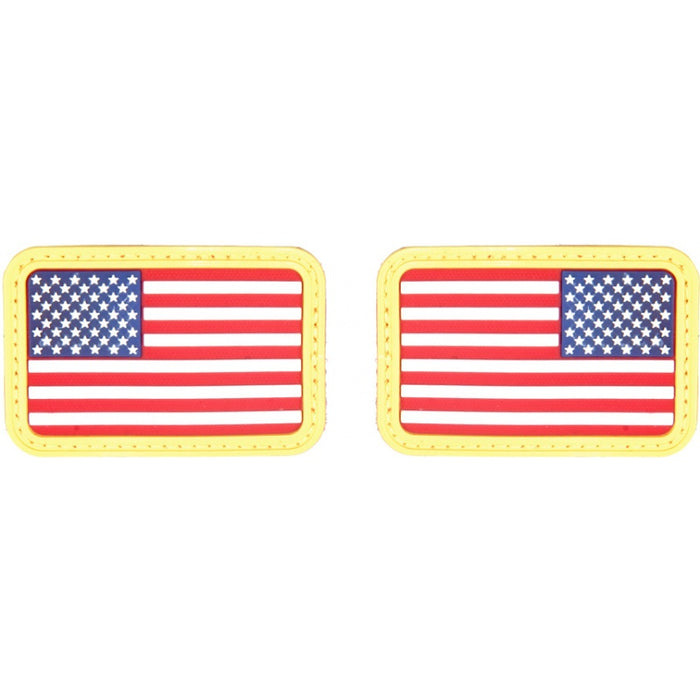 Red, White & Blue USA Flag Forward and Reverse PVC Morale Patch