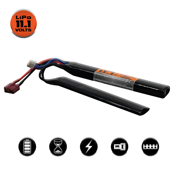 Valken LiPo 11.1v 1200mAh 30c Split Battery (Dean)