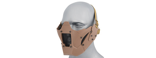 Iron Warrior Adjustable Retro Mecha Half Face Mesh Mask