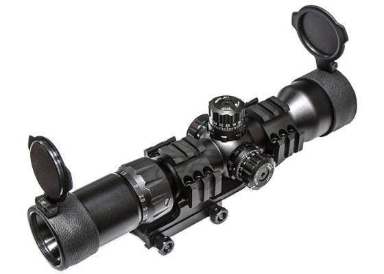 Lancer Tactical 1.5-5x 40 Illuminated Mil-Dot Rifle Scope