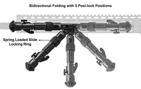 UTG RECON FLEX M-LOK Bipod 5.7"-8" Center Height