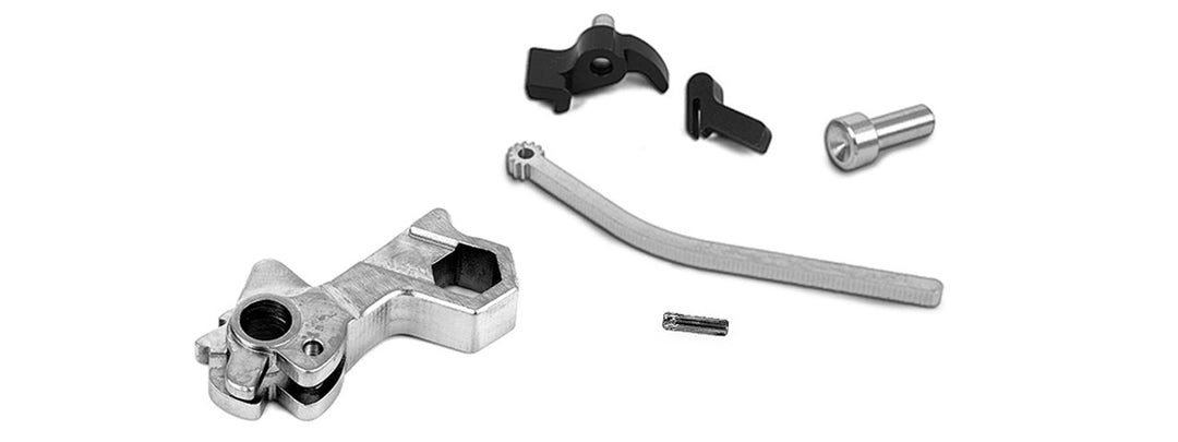 Airsoft Masterpiece CNC Steel Hammer & Sear Set for Marui Hi-Capa (S Style Hex)
