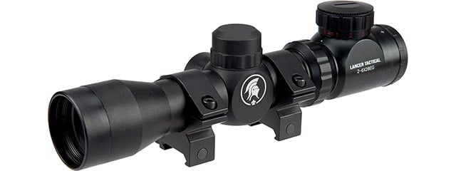 Lancer Tactical 2-6x Tactical Rifle Scope with Red/Green Illumination
