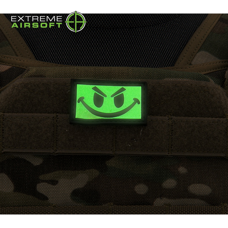 Evil Smiley Glow-In-The-Dark PVC Patch