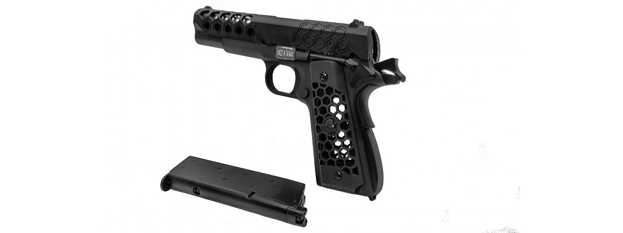 WE Tech 1911 Hex Cut Gen. 2 Gas Blowback Airsoft Pistol