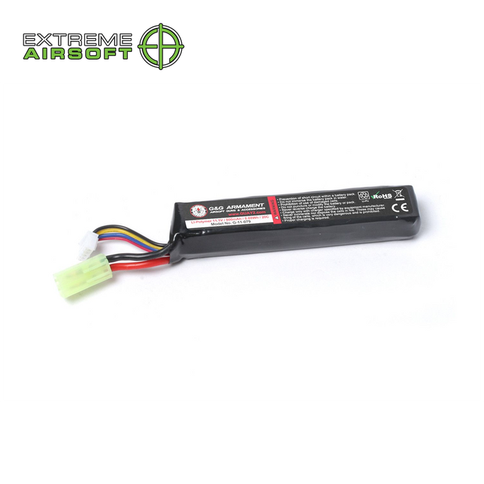 11.1v Li-Po 800mAh Battery 20C for M4/16 Stock Tube