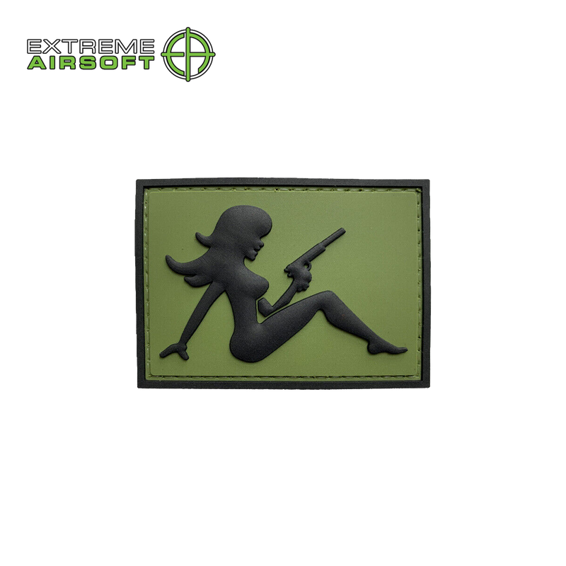 Mudflap Girl w/ Pistol PVC Patch