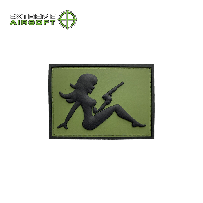 Mudflap Girl w/ Pistol PVC Patch