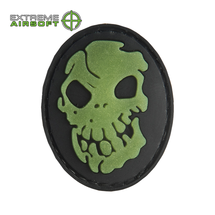 G-Force Glow-In-The-Dark Skull PVC Morale Patch