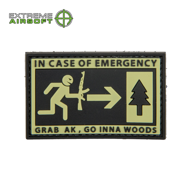 In Case of Emergency, Grab AK, Go Inna Woods PVC Patch
