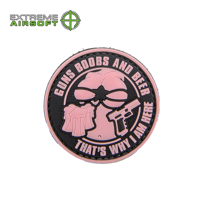 Guns, Boobs, and Beer, That's Why I Am Here PVC Patch