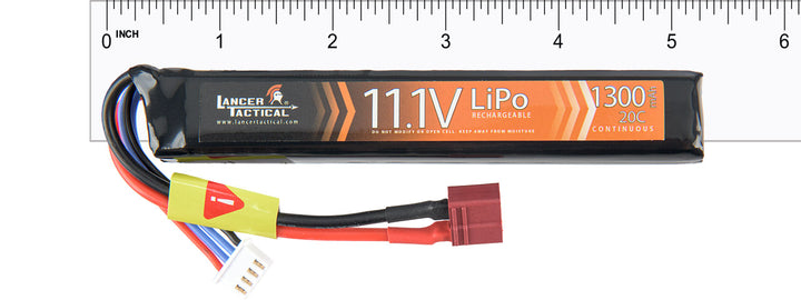 LT 11.1v 1300mAh 20C Stick LiPo Battery (Deans Connector)