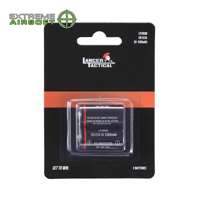 Lancer Tactical 3 Volts 1300mAh CR123A (Pack of 2)