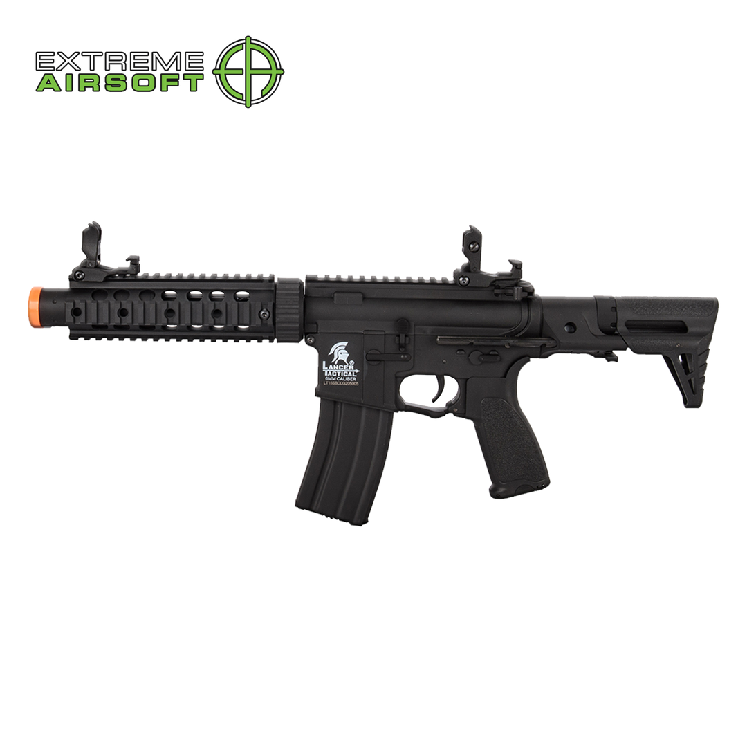 Lancer Tactical Gen 2 AEG Rifle w/ PDW Stock and Short Silencer