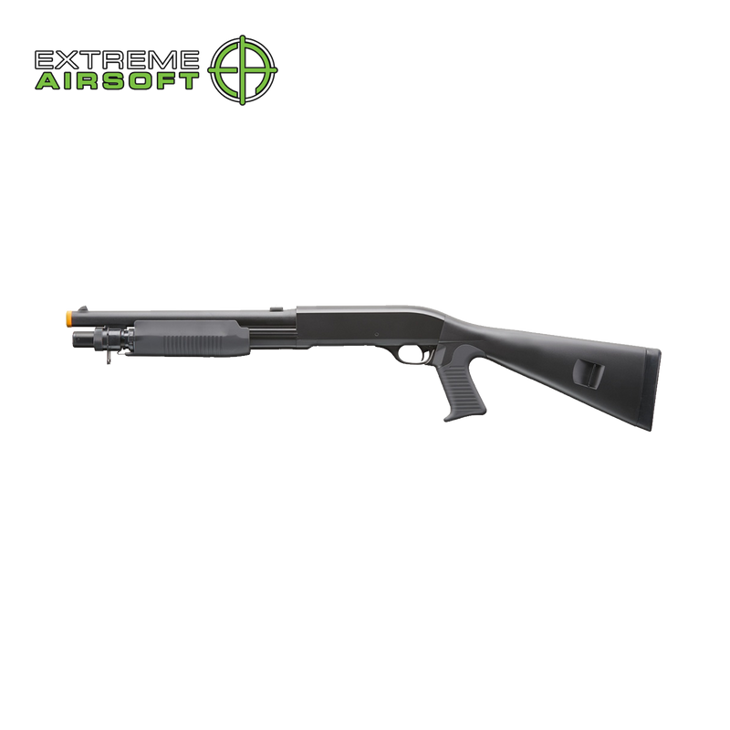 Double Eagle M3 3-Round Burst Multi-Shot Shell Loading Airsoft Shotgun (Full Stock CQB)