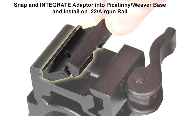 UTG .22/Airgun to Picatinny/Weaver Low Pro Snap-in Adaptor