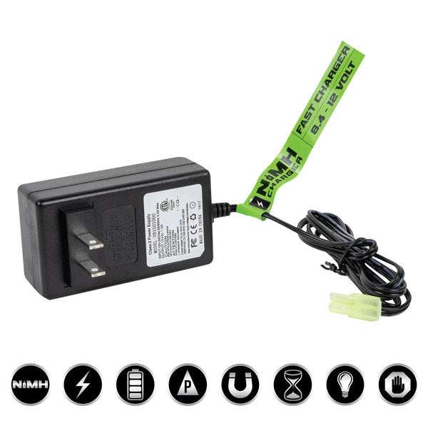 Valken 8.4v-12v NiMh 1Amp Fast Smart Charger