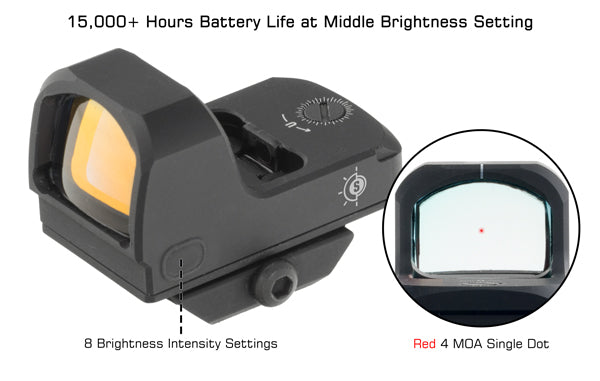 UTG OP3 Micro SLS, Red 4.0 MOA Dot, Side Loading, Sensor