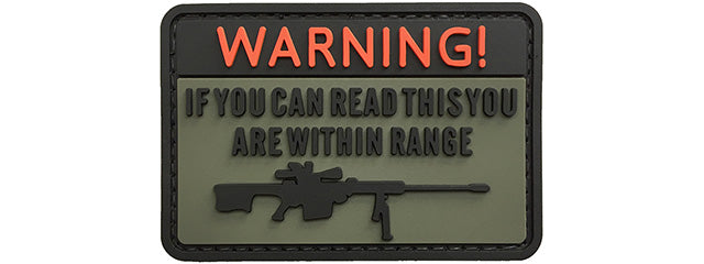 G-Force Warning If You Can Read This You're Within Range PVC Morale Patch