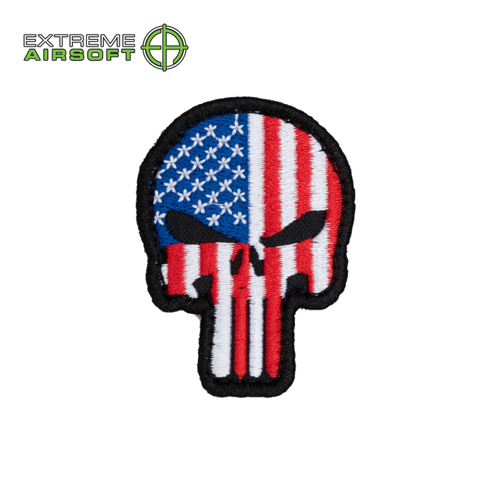 Patriot Punisher US Flag Embroidered Patch