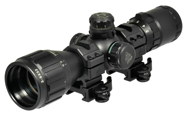 UTG 3-9X32 1" BugBuster Scope, AO, RGB Mil-Dot