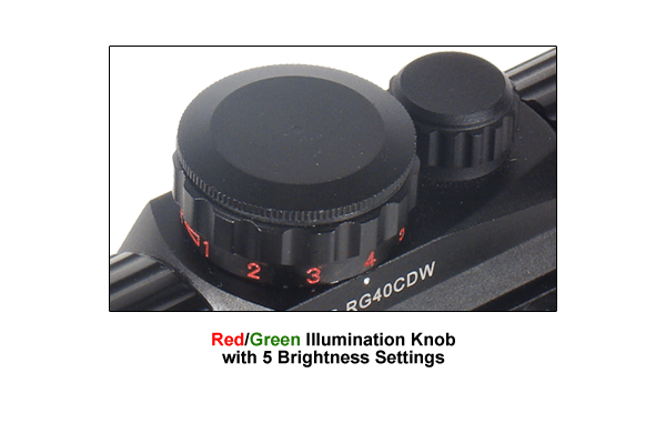 UTG 3.9" ITA Red/Green Circle Dot Sight w/Integral QD Mount